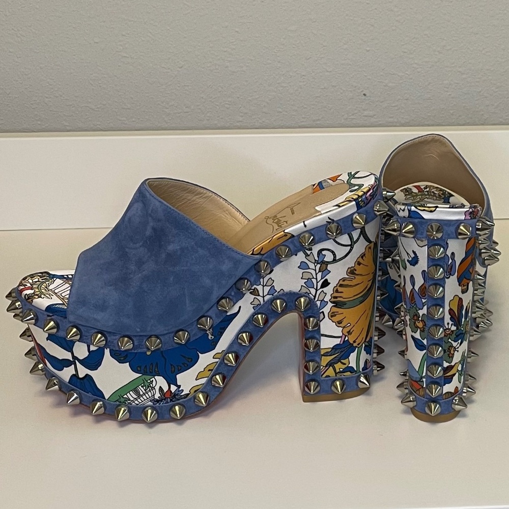 RARE! Christian Louboutin Massivatac 160 Spike Accents Mules 40 10 w/dustbag - Picture 5 of 10